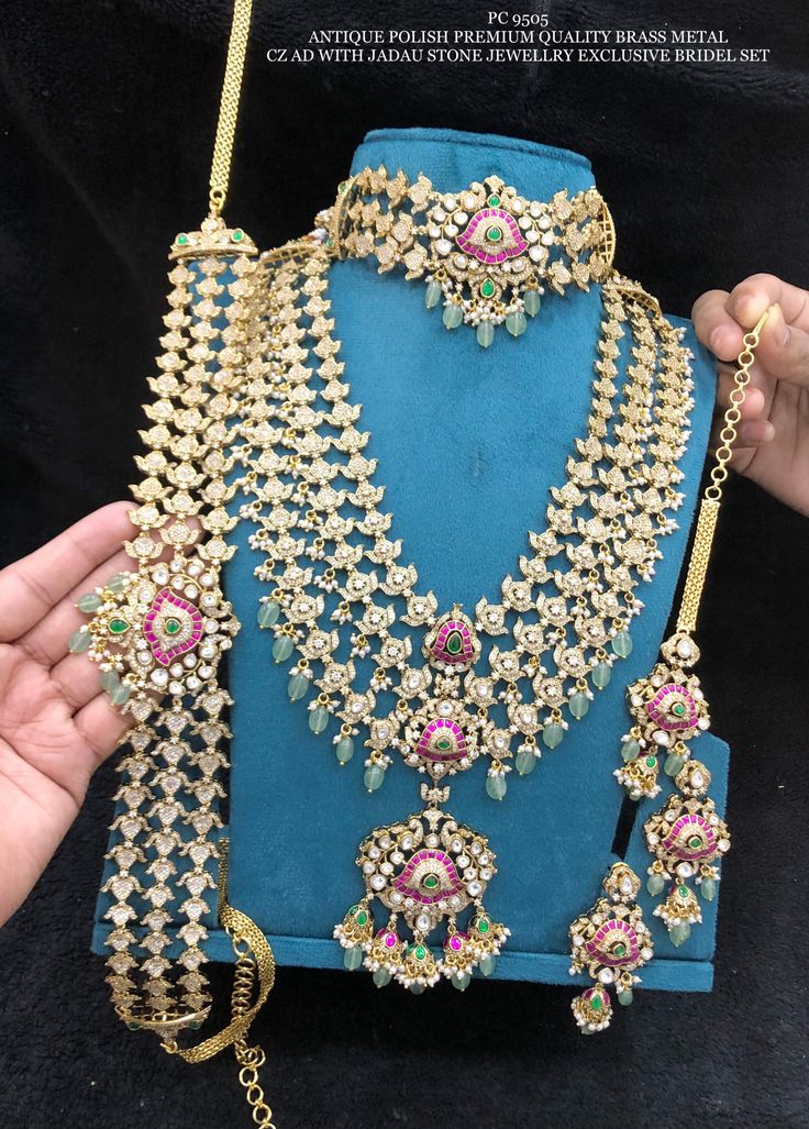 Real Diamond Work Jewellery Combo Set