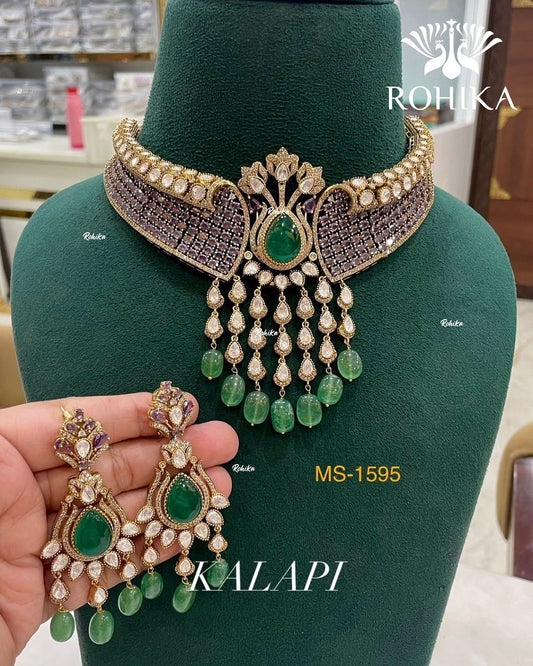 Bhavani Sparkle Kanchana Necklace Set